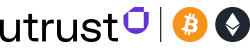 Utrust logo with bitcoin and Ethereum logos