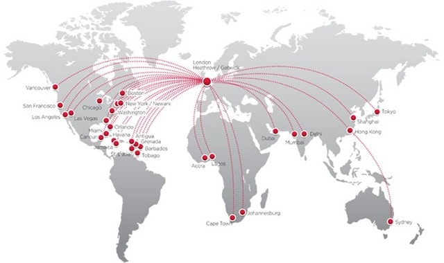 virgin atlantic travel routes