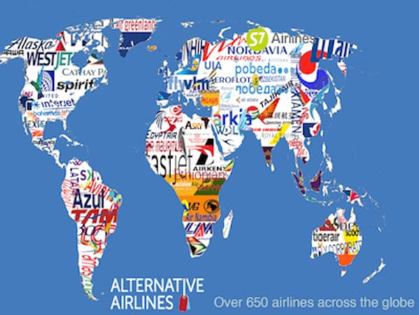 world airline logos infographic
