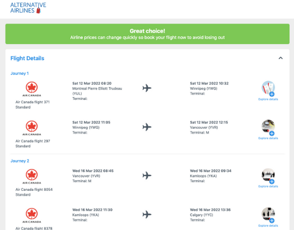 how to book multi city flights air canada