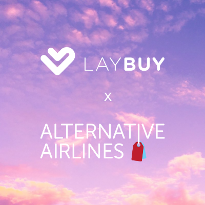 Alternative Airlines and Laybuy logos