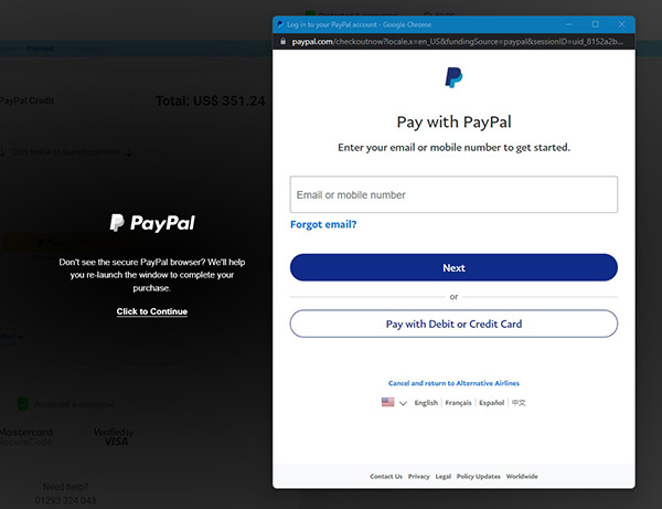 American Airlines and PayPal - Step 6