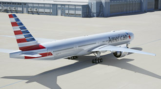 American Airlines new plane on tarmac