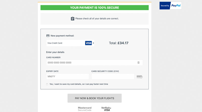 Step 5 payment details