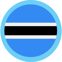 Botswana Round blue border