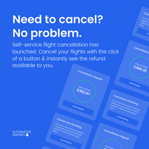 need to cancel? no problem. Request to cancel your flight with a click of a button and instantly see the refund available to you. 
