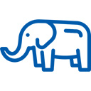Blue elephant icon
