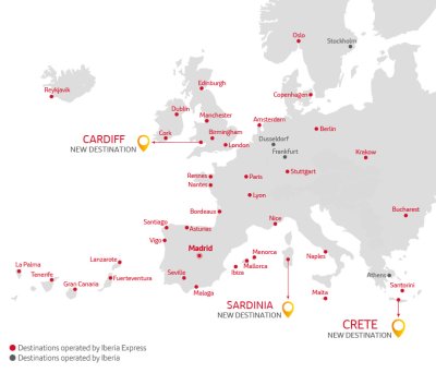Iberia express map