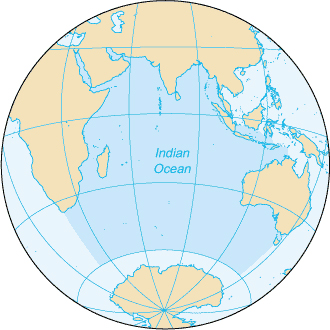 Map of the Indian Ocean
