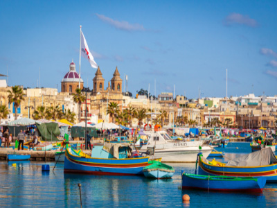 Image of boats on the Malta sea