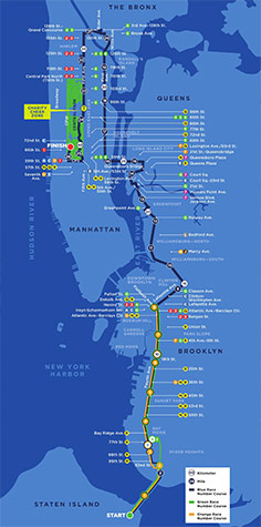 new york marathon route map