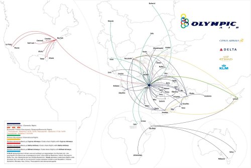 Olympic Air Route Map