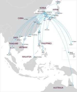 Jin Air Route Map