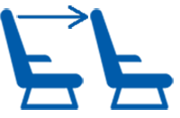 Airplane seat icons