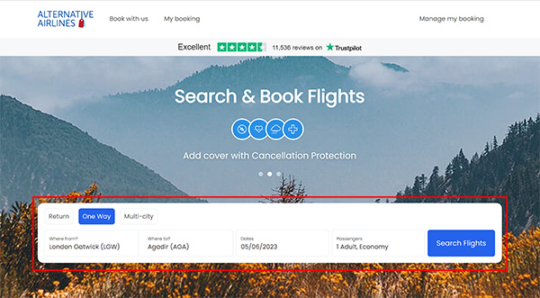 Step 1 - Search for flights