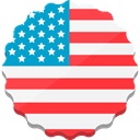 USA flag bottle cap
