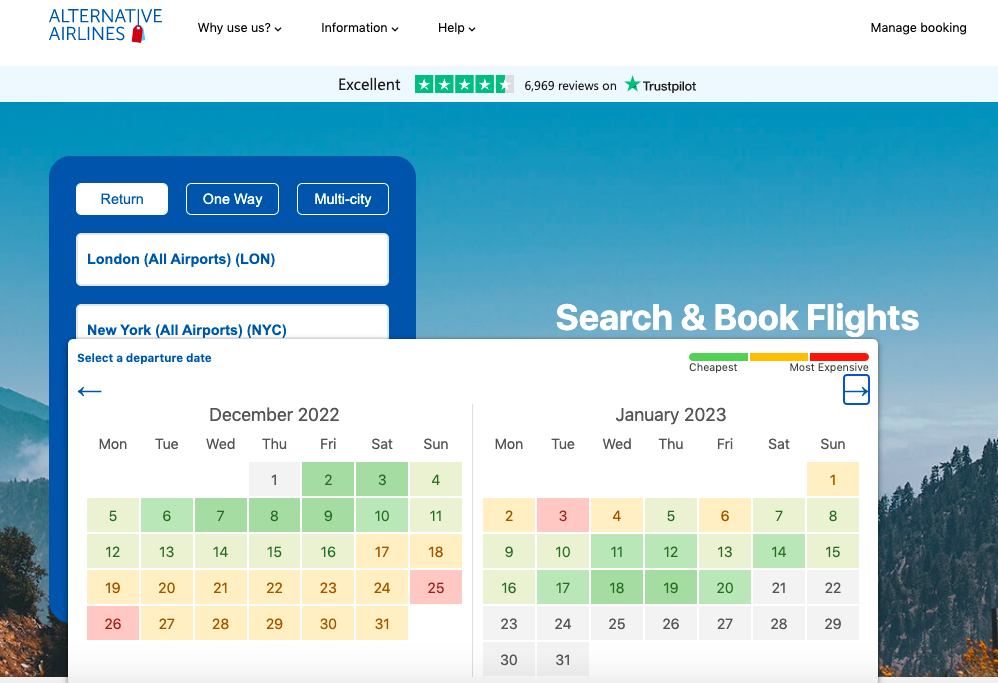 Cheap Winter Flights